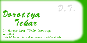 dorottya tekar business card